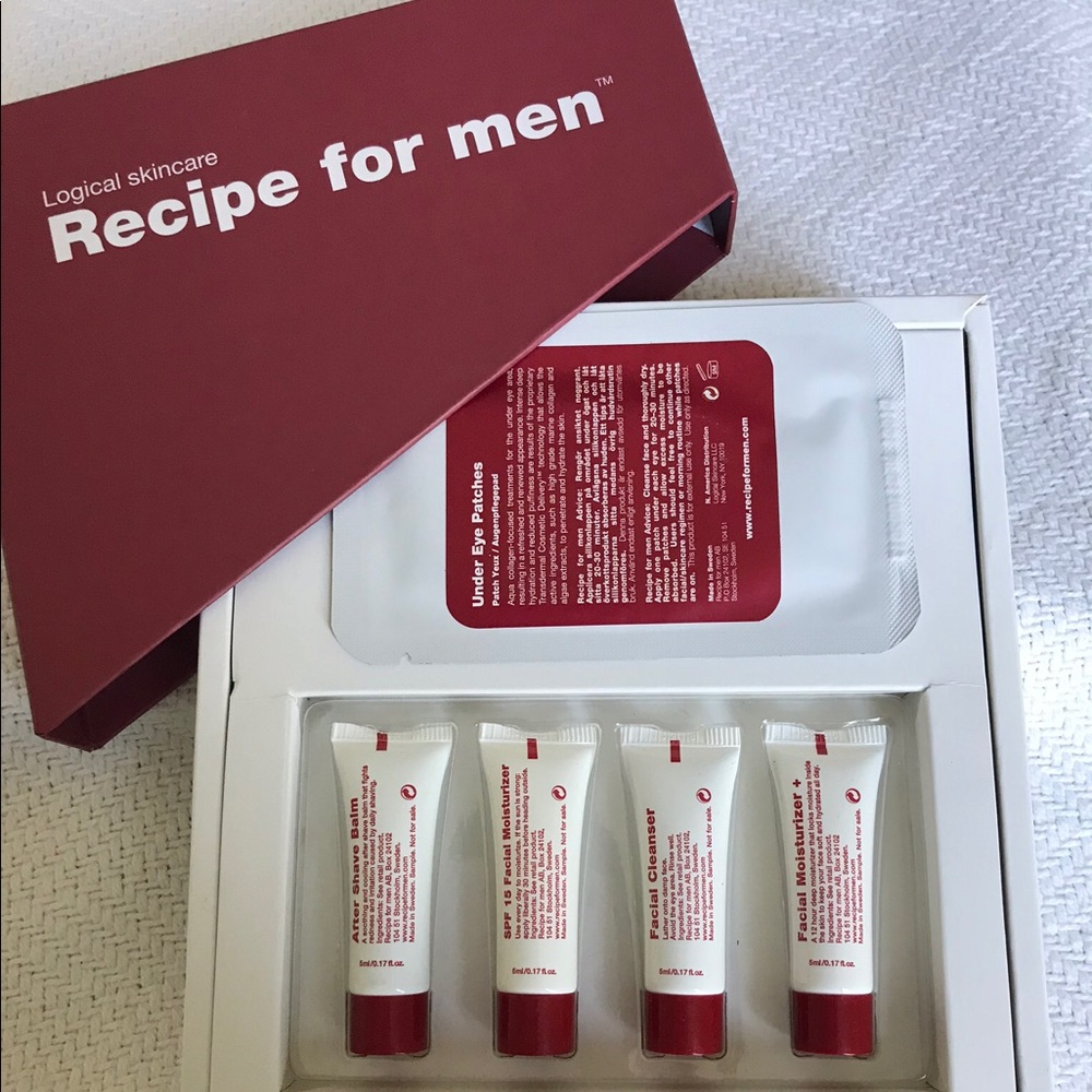 Recipe For Men Facial / Face Skincare Travel Set